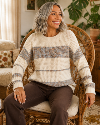 Champagne Toast Textured Sweater