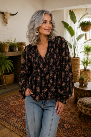 Wildflower Wander Smocked Floral Blouse