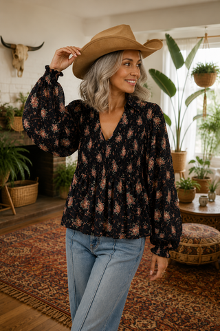 Wildflower Wander Smocked Floral Blouse