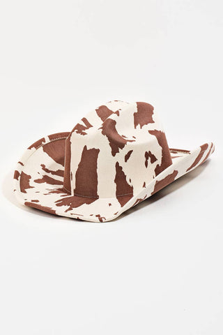 Cow Print Cowboy Hat