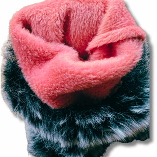 Fleece Lined Texting Glove with Contrast Fur Cuff
