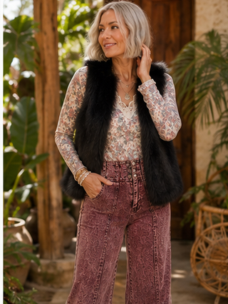 Mineral Wash Corduroy Culotte Pants
