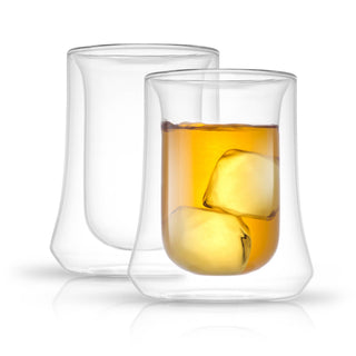 JoyJolt Double Wall Cosmo Double Old Fashioned Glass, Set of 2