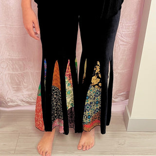 Silk Paneled Flare Pant