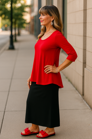 Essential Cuffed 3/4 Sleeve Top