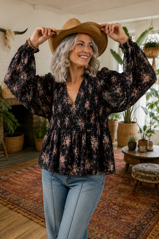 Wildflower Wander Smocked Floral Blouse