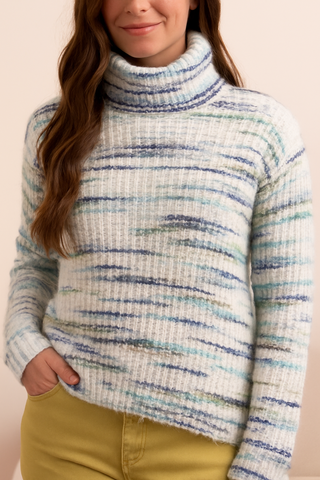 🇨🇦 Tribal Variegated Turtleneck Sweater