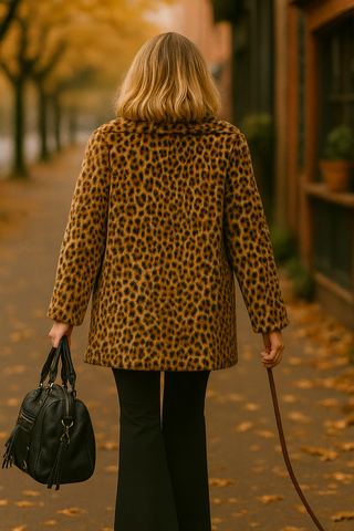 Luxe Leopard Print Faux Fur Coat