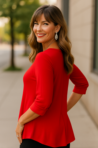 Essential Cuffed 3/4 Sleeve Top