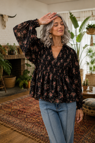 Wildflower Wander Smocked Floral Blouse