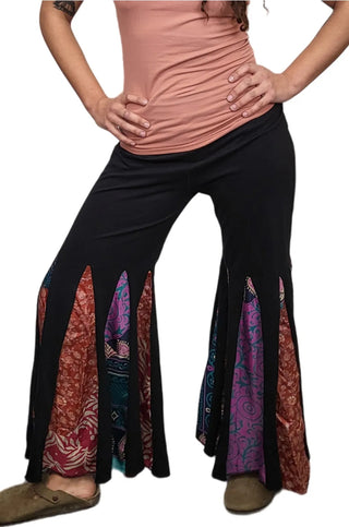 Silk Paneled Flare Pant