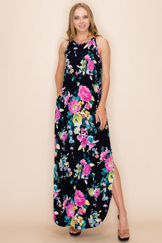 Sleeveless Floral Maxi Dress