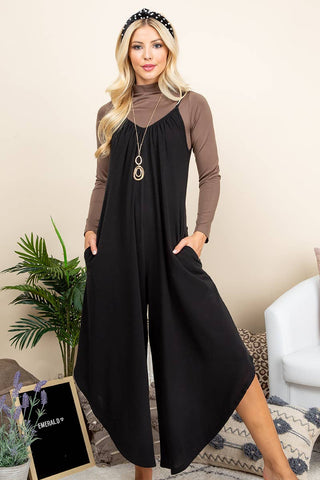 Solid French Terry Wide Leg Jumper