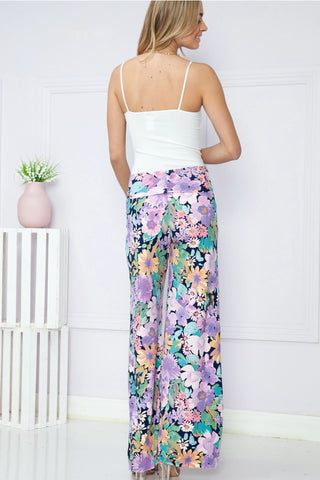 High Waist Relaxed Fit Floral Palazzo Pant