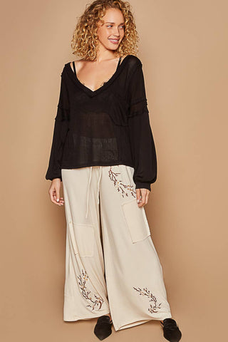 Sheer V-Neck Popover