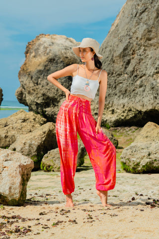 Bone Tie Dye Harem Pant - Pink
