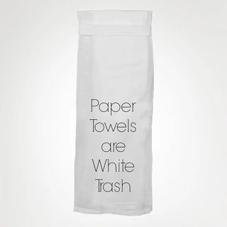 Funny Tea Towel - White Trash