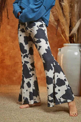 20% off // Cow Print Flare Pant
