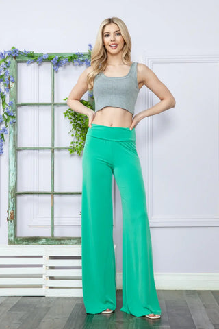 Solid High Waist Relaxed Fit Palazzo Pant