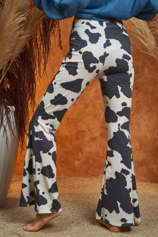 20% off // Cow Print Flare Pant