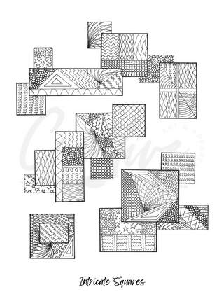 Colour Me Yourself (CMYS) Poster - Intricate Squares
