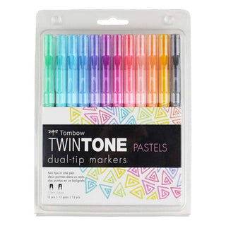 Tombow TwinTone Art Marker Set: Pastel - 12-Pack